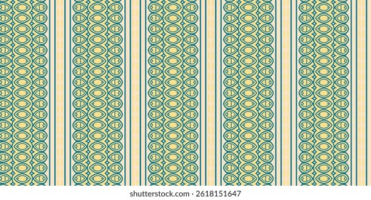 Vintage-Inspired Blue and Beige Seamless Geometric Pattern