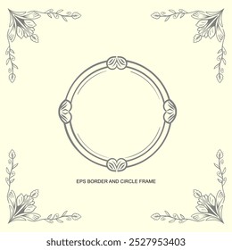 A vintage-inspired corner frame featuring wavy lines and botanical elements, perfect for adding a boho touch to your designs. Ideal for social media posts, packaging, or wedding cards.