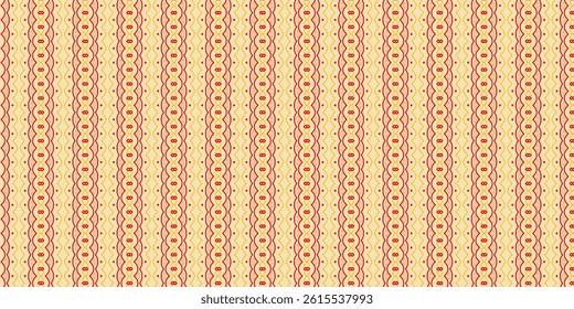Vintage-Inspired Red Striped Pattern on Beige