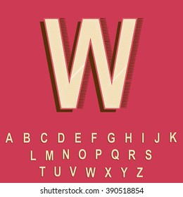 Vintage/Retro Font Created in Vector.