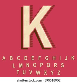 Vintage/Retro Font Created in Vector.