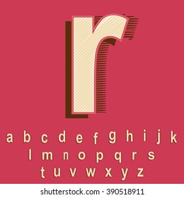 Vintage/Retro Font Created in Vector.