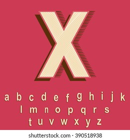 Vintage/Retro Font Created in Vector.