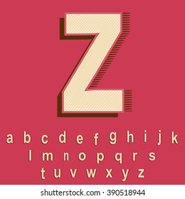 Vintage/Retro Font Created in Vector.