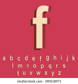 Vintage/Retro Font Created in Vector.