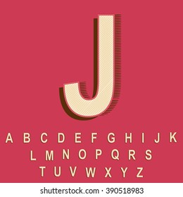 Vintage/Retro Font Created in Vector.