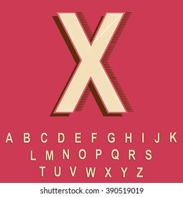 Vintage/Retro Font Created in Vector.