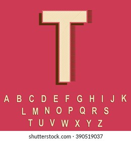 Vintage/Retro Font Created in Vector.