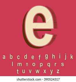 Vintage/Retro Font Created in Vector.