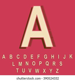 Vintage/Retro Font Created in Vector.