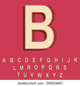 Vintage/Retro Font Created in Vector.
