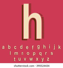 Vintage/Retro Font Created in Vector.