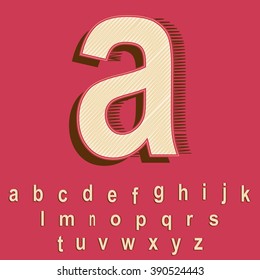 Vintage/Retro Font Created in Vector.