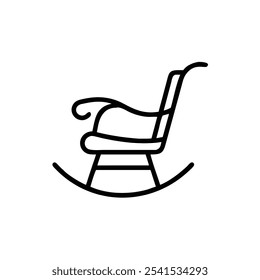 vintage-rocking chair icon vector illustration