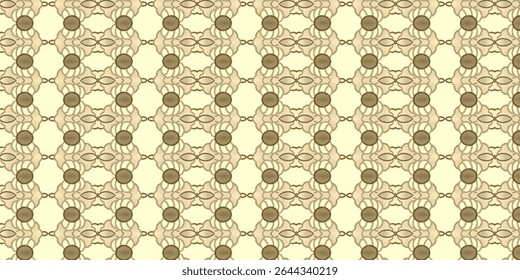 Vintage-style sepia lace pattern with floral and symmetrical detailing, ideal for textiles, fashion, or elegant backgrounds in classic design.