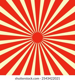 Vintage-Style Sunburst Pattern with Retro Colors.ep