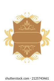 vintange label illustration over white