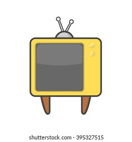 Vintge television vector illustration
