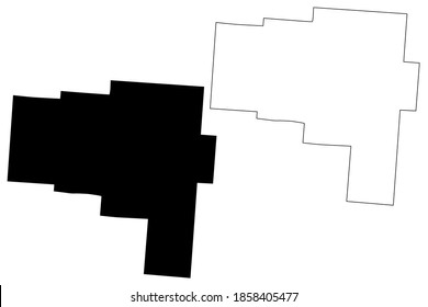 Vinton County, Ohio State (U.S. county, United States of America, USA, U.S., US) map vector illustration, scribble sketch Vinton map