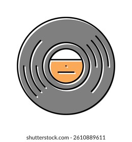 vinyl accessory for listening music color icon vector. vinyl accessory for listening music sign. isolated symbol illustration