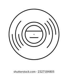 vinyl accessory for listening music line icon vector. vinyl accessory for listening music sign. isolated contour symbol black illustration