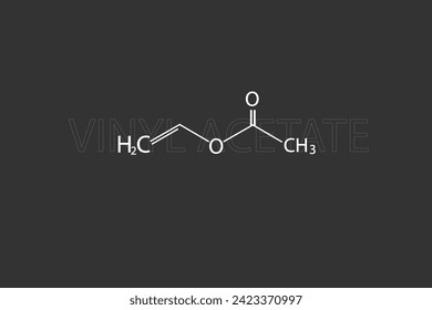Vinyl acetate molecular skeletal chemical formula