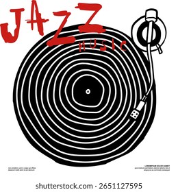 Obra de vinil. Promoção de festa musical. Café e restaurante. Alimentos e bebidas