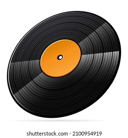 vinyl audio disc cartoon design