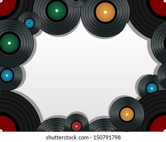 Vinyl audio discs seamless background