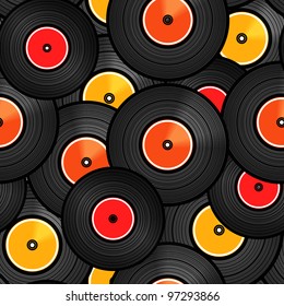 Vinyl audio discs seamless background