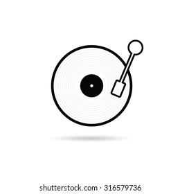 vinyl black vector illustration on a white