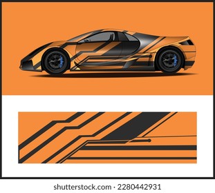 Vinyl Car wrap design and  high-Quality illustration Vehicle Template