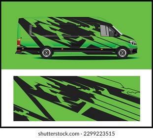 Vinyl Car wrap design and  high-Quality illustration Vehicle Template
