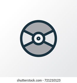 Vinyl Colorful Outline Symbol. Premium Quality Isolated Turntable Element In Trendy Style.
