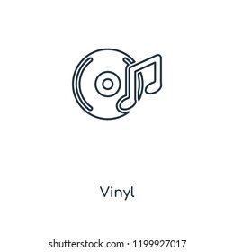 Vinyl concept line icon. Linear Vinyl concept outline symbol design. This simple element illustration can be used for web and mobile UI/UX.