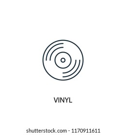 vinyl concept line icon. Simple element illustration. vinyl concept outline symbol design from Music set. Can be used for web and mobile UI/UX