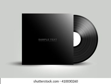 Vinyl cover on white wall background, Vector