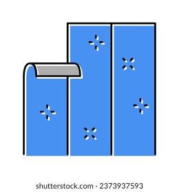 Vinylbelag-Farbsymbol-Vektorgrafik. Vinylbelag-Schild. einzelne Symbolillustration