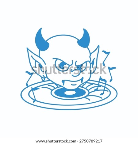 vinyl devil cartoon design illustration