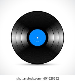 Vinyl disc 10 inch LP record with shiny grooves