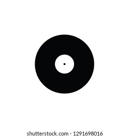 Vinyl disc flat vector pictogram.