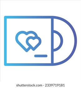 vinyl disc icon with isolated vektor and transparent background