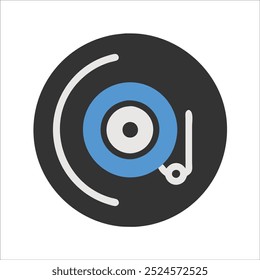 vinyl disc Icon on Audio Device