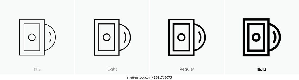 vinyl disc icon. Thin, Light Regular And Bold style design isolated on white background