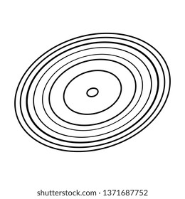 vinyl disc isolated icon