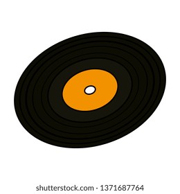 vinyl disc isolated icon