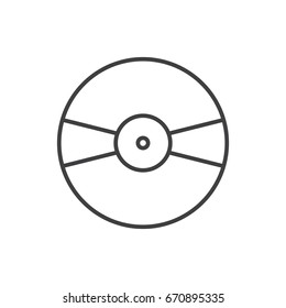 Vinyl disc line icon.