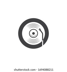 vinyl disc music vector icon illustration design template