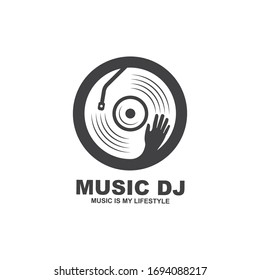 vinyl disc music vector icon illustration design template