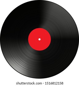Vinyl disc on isolated background